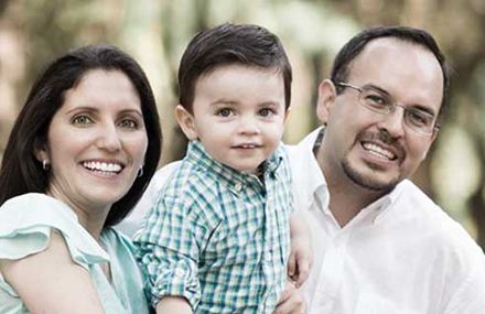 Smiling family